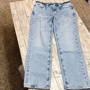 7 For All Mankind Light Blue Straight-Leg Jeans